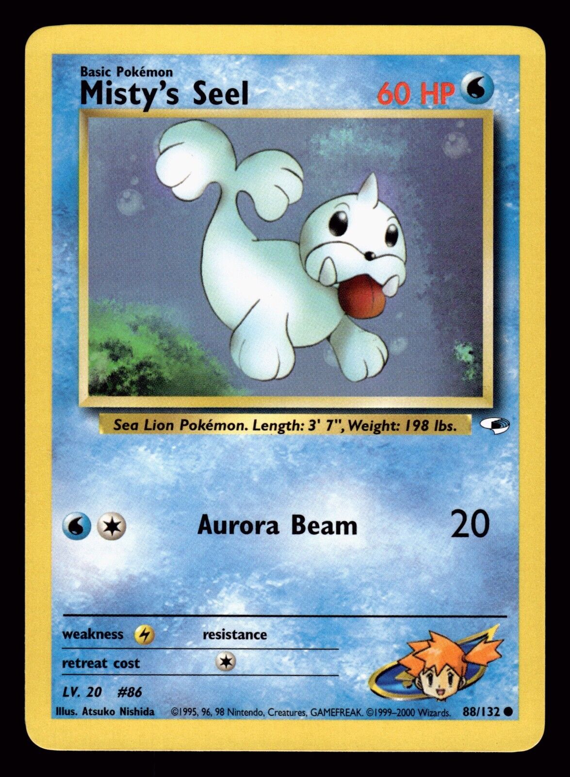 Pokemon Misty's Seel 88/132 Gym Heroes Card | eBay Pokemon Misty's Seel 88/132 Gym Heroes Card | eBay