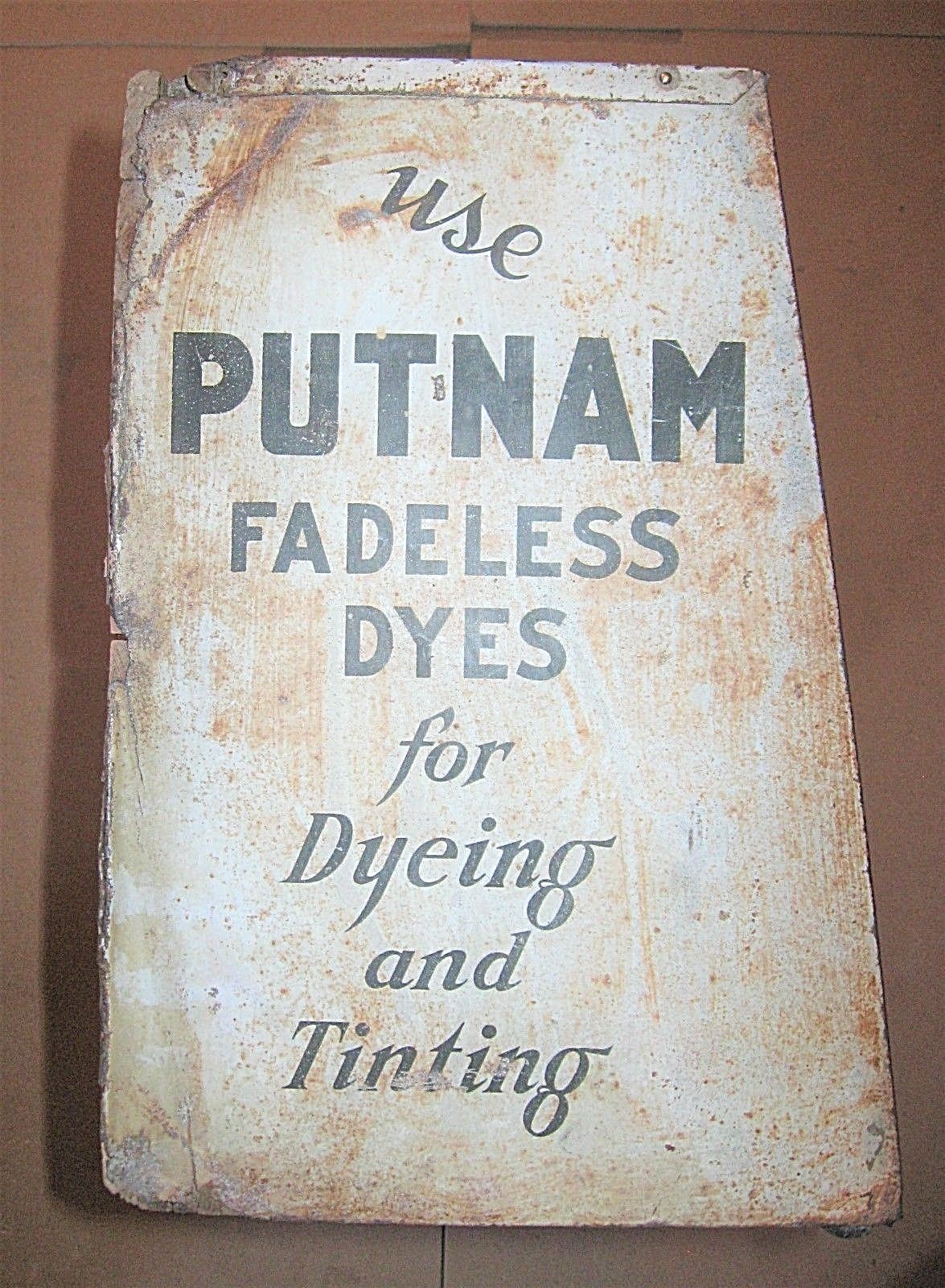 Early to Mid 1900s PUTNAM DYES General Store Counter Top DISPLAY CABINET