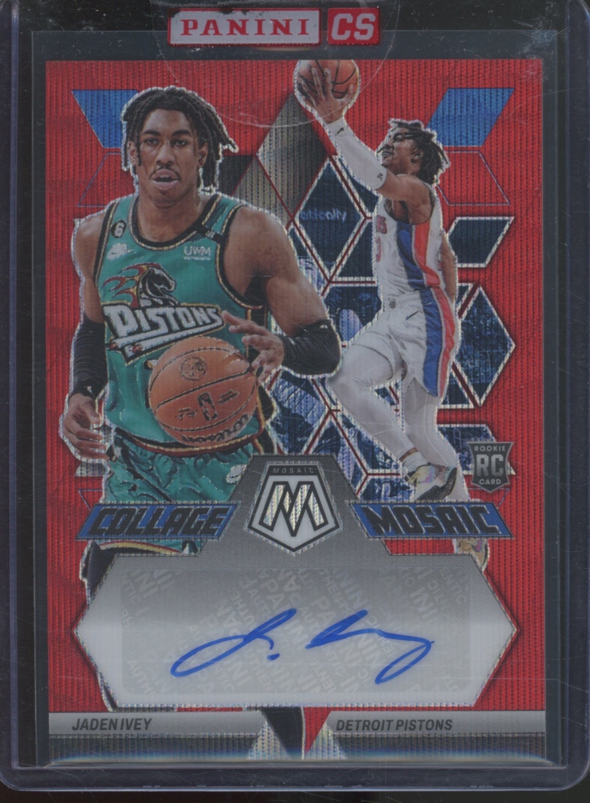 2022 Panini Mosaic Red Wave Jaden Ivey Auto Autograph