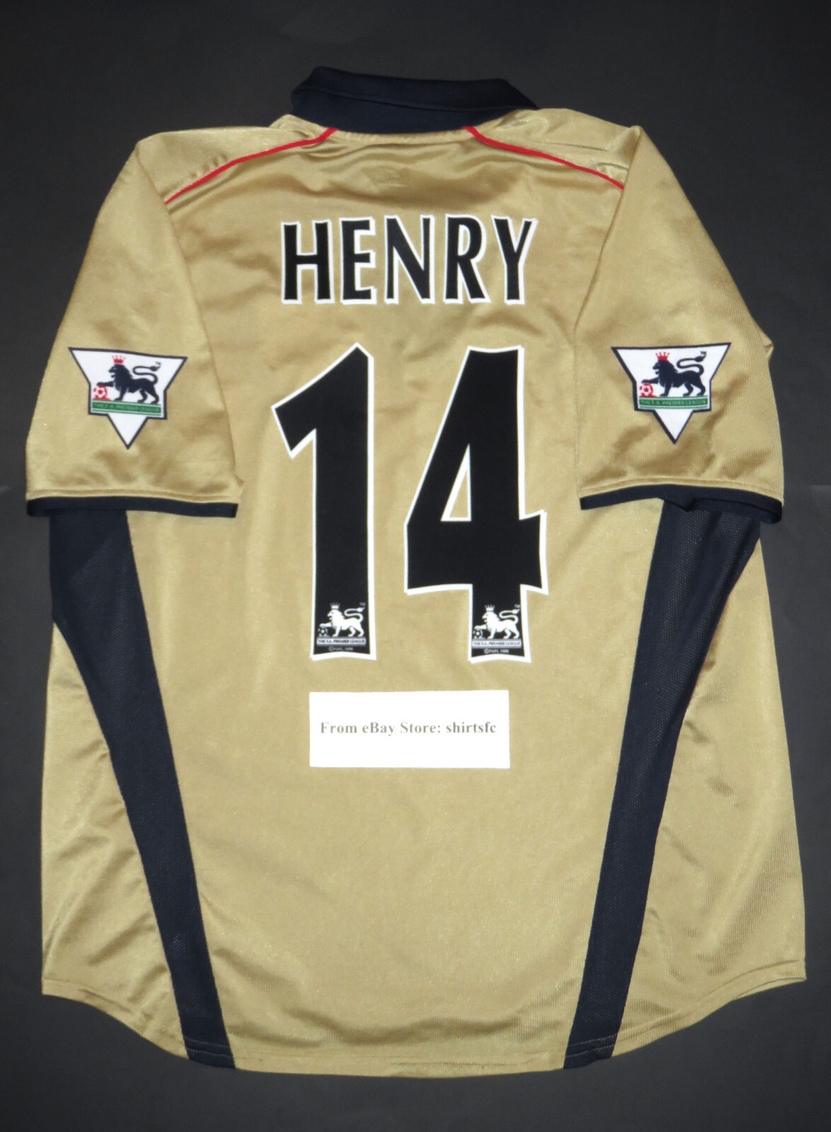 NIKE　2002〜03 アーセナル　アンリ　ARSENAL　HENRY 2nd 2002/03 Henry #14 Arsenal Vintage Nike Away Football Shirt
