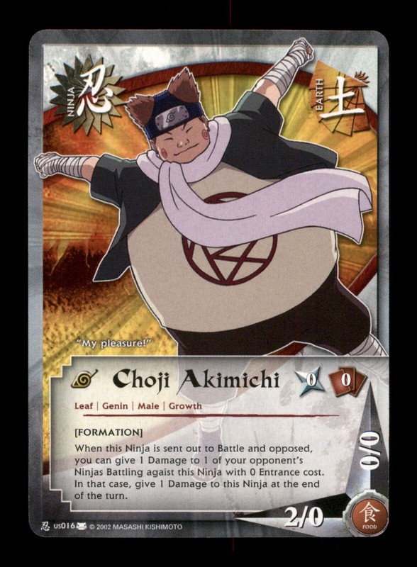 Choji Akimichi 16 Naruto Shonen Jump Trading Card TCG CCG | eBay