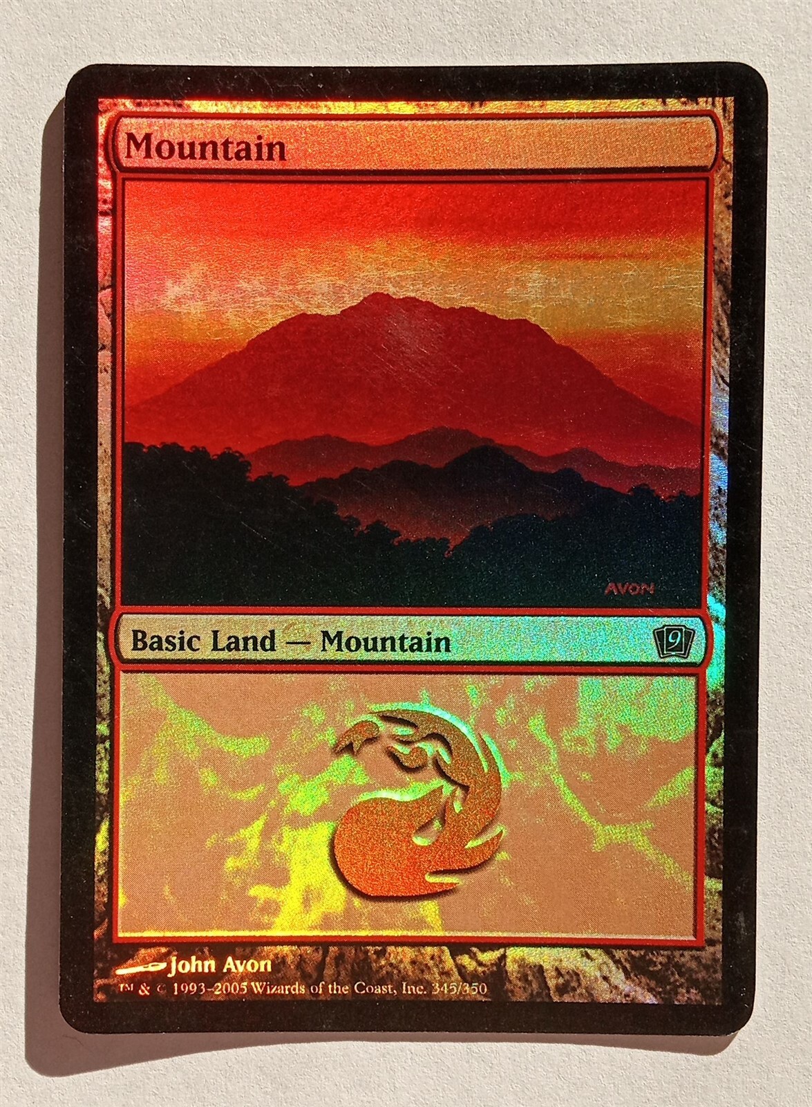 Magic MTG - Mountain #345 John Avon (Foil) - 9th Ninth Magic MTG - Mountain #345 John Avon (Foil) - 9th Ninth