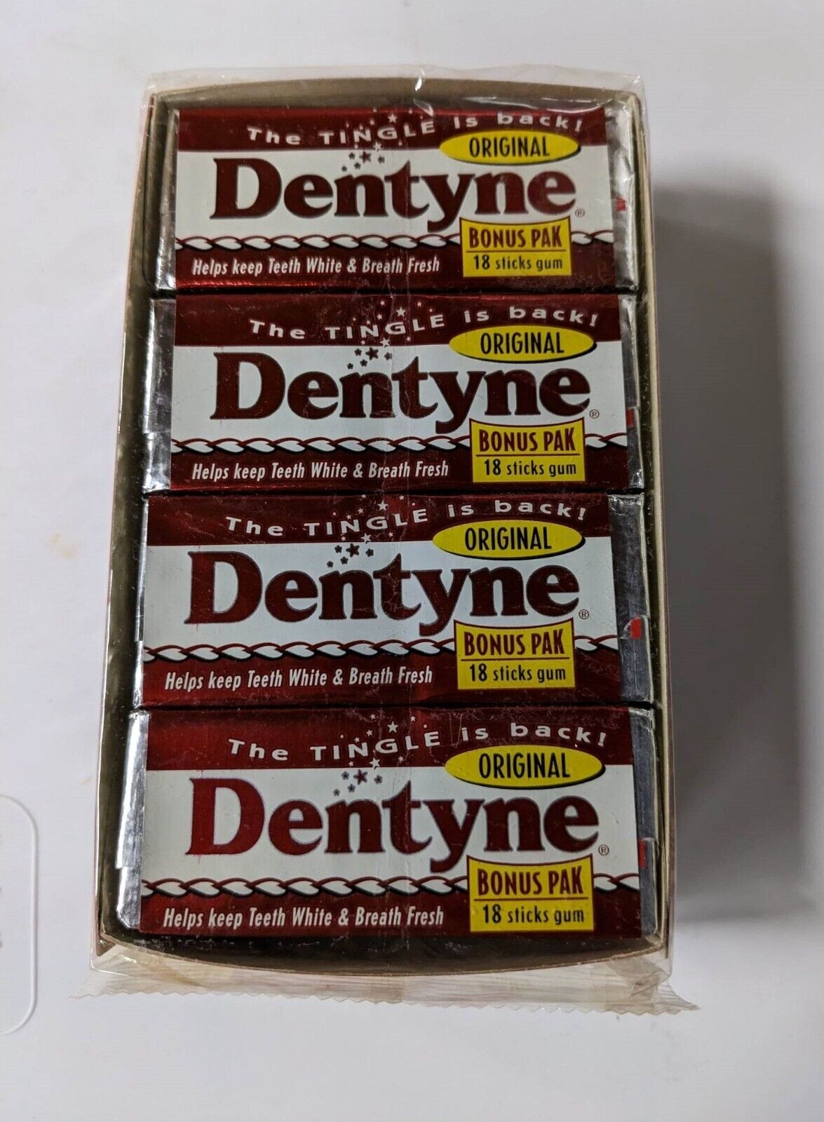 Vintage Dentyne Gum 1 box/12 packs/18 sticks per pack Cinnamon Unopened new