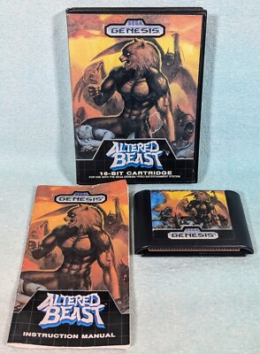 Altered Beast (Sega Genesis, 1989) Complete w/ Case & Manual - Tested!