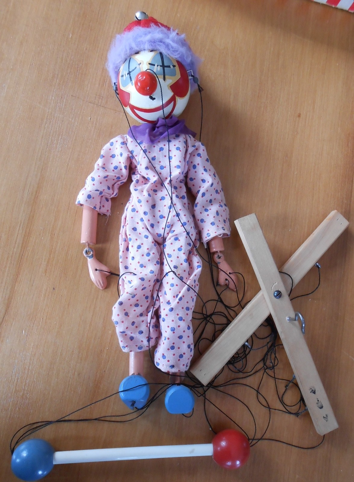 Effanbee Talentoon Talentoy Marionette  Puppet, Pie-Bo the Clown w/ Original Box