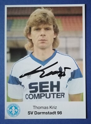 2945 Thomas Kritz SV Darmstadt 98 1989-91 Autogrammkarte original signiert