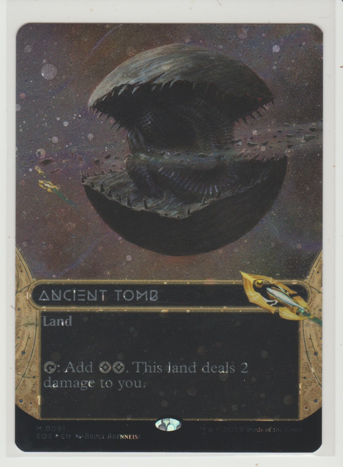 Ancient Tomb Borderless Galaxy Foil Mythic MtG Card EOS 91
