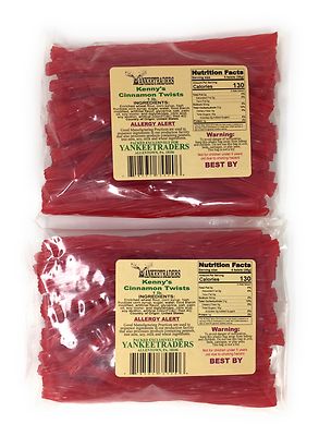 Kenny's Cinnamon Licorice Twists, 2 lbs. ~ Made In USA ~ FREE SHIPPING