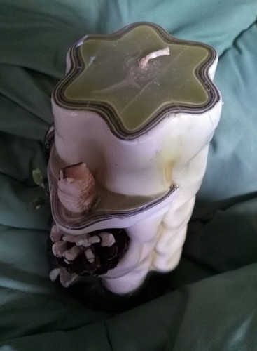 Unique Carved Candle Tree Trunk Small Carved Animals