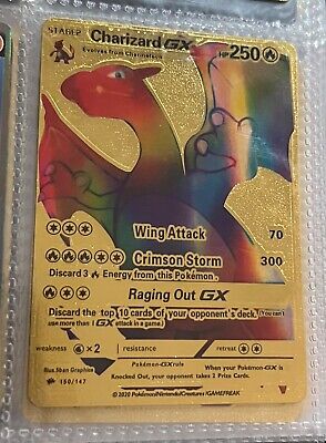 Charizard GX 150/147 Burning Shadows Secret Rare Rainbow Pokemon Card Limited