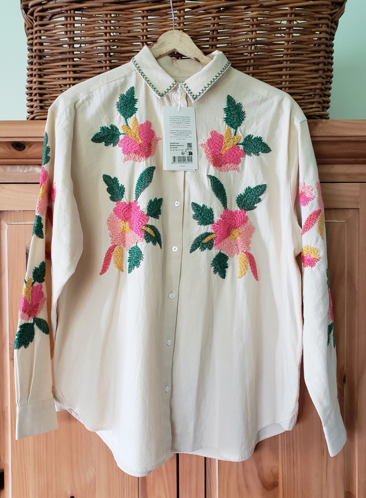 ポポさん専用 FLOWER EMBROIDERY SHIRT ポポさん専用 FLOWER EMBROIDERY SHIRT ポポさん専用 FLOWER