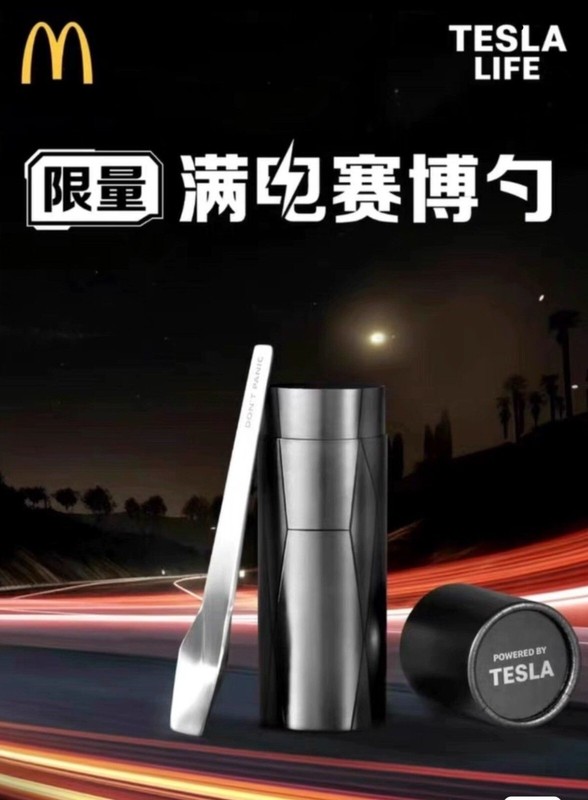 China Tesla Life X McDonald's McFlurry Stainless Steel Cyber Spoon