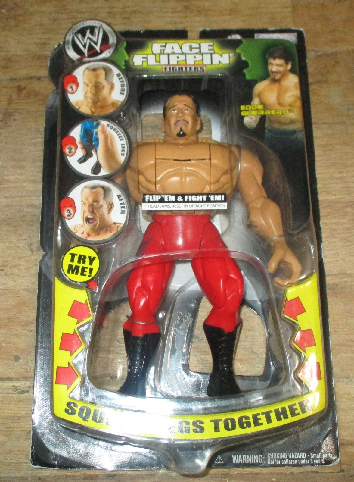 2005 WWF WWE Jakks Eddie Guerrero Face Flippin Fighters