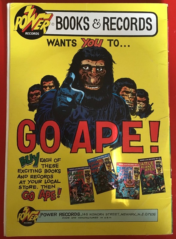 Battle For The Planet of The Apes Book & Record Set PR-21 1974 Power Records