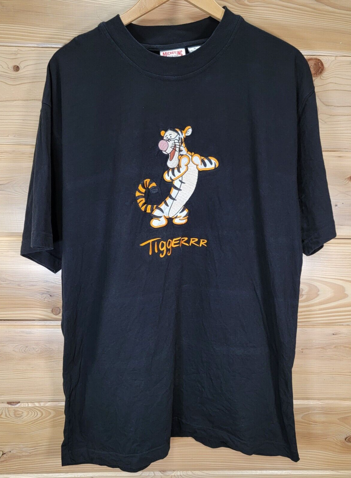 x*1様 90's Tigger disney tee Tigger Disney Men's Vintage Cartoon Bounce Orange 90s T