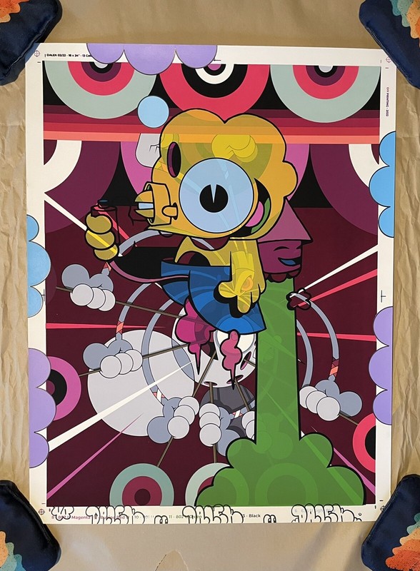 DALEK JAMES MARSHALL SPACE / ROCKET MONKEY  TEST PRINT