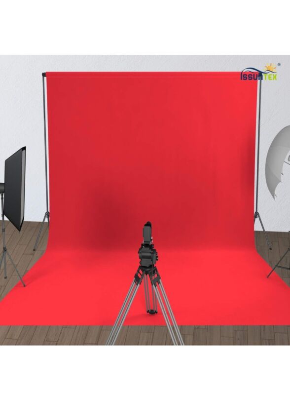 Photoshoot Muslin Back Drop Red 10’x24’