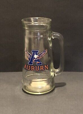 Vintage Auburn Tigers Glass Mug Fisher Nuts Collectors 1970's