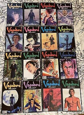 Vagabond #1-16 Viz Comics Takehiko Inoue Full Set RARE HTF 2001 Manga English