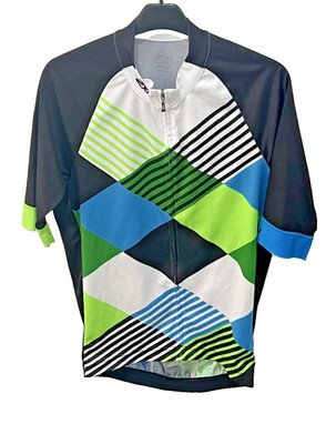 2XU Cycling Jersey Top Men's Extra Large Black Logo Pockets Full Zip