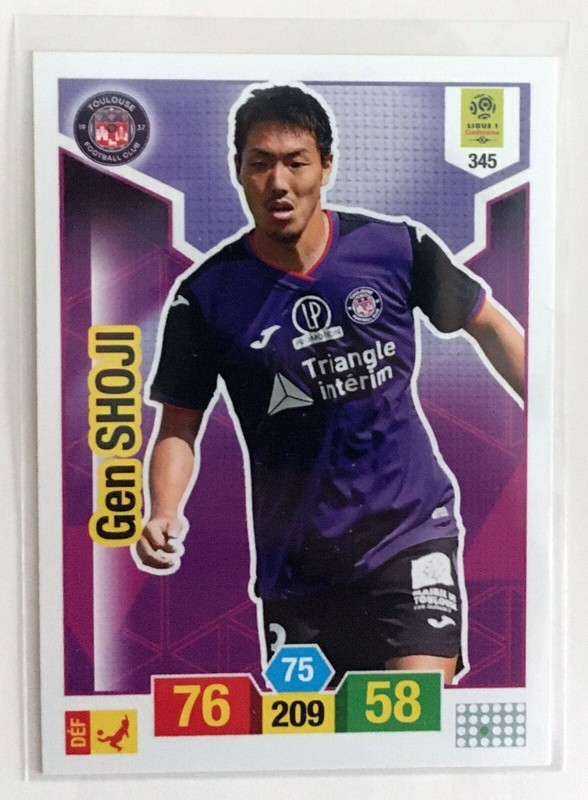 Carte NÂ° 345 Gen Shoji Tfc Toulouse Japon Panini Adrenalyn Xl Ligue 1 2019-2020