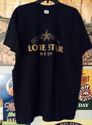 Lone Star Beer The National Beer Of Texas Vintage 90s Promo Shirt Size XL