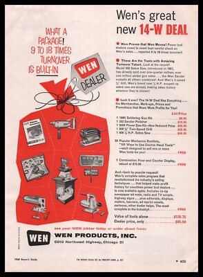 1960 WEN Products Chicago Illinois Soldering Gun Kits And Saws Vintage Print Ad