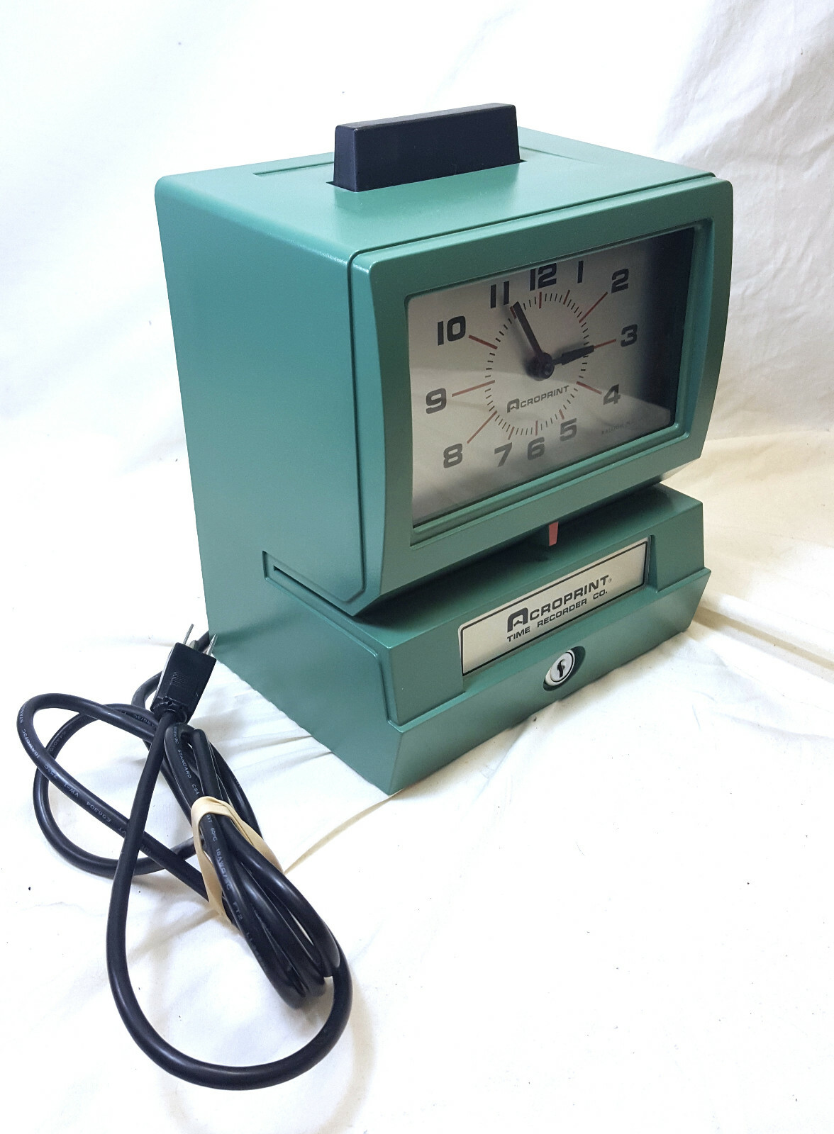 Acroprint Time Recorder Time Clock Model 125rr4 Hardly used with key