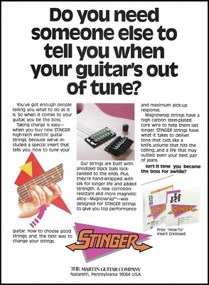 Martin Stinger Electric Guitar Strings 1988 advertisement 8 x 11 ad print