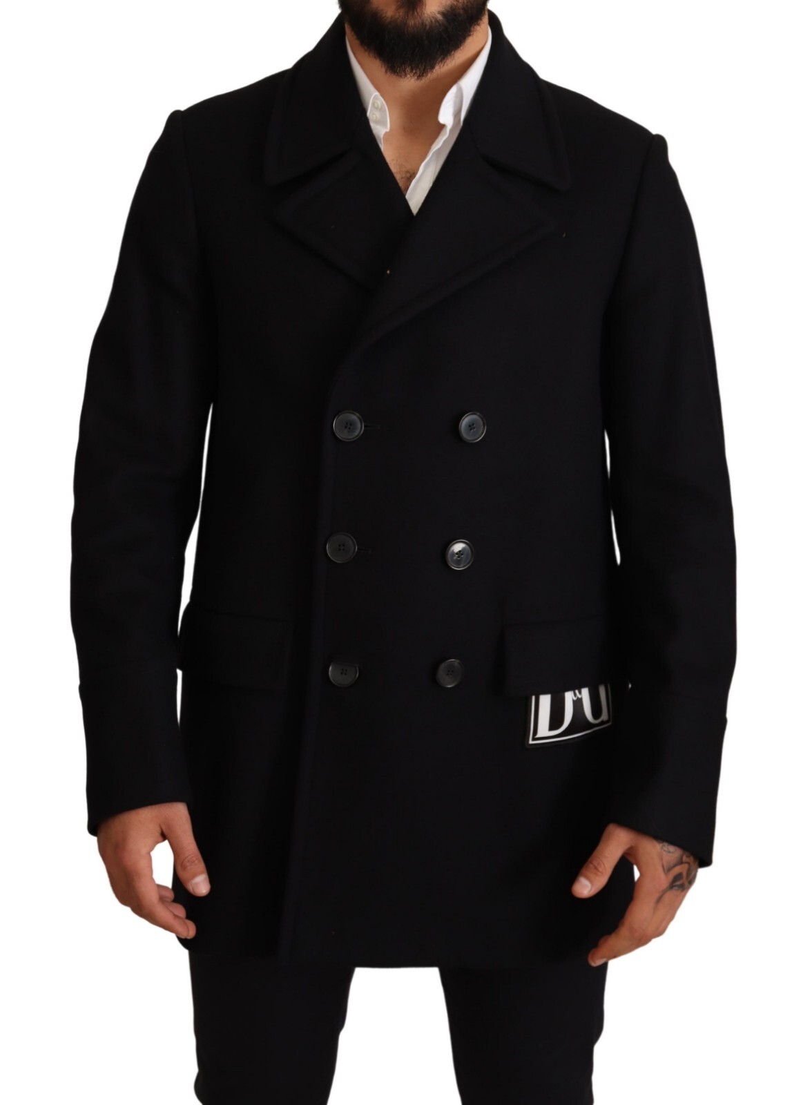 

Куртка DOLCE - GABBANA Синяя полушерстяная куртка DG Logo IT52/ US42/  Рекомендуемая розничная цена 2400 долларов США, Синий, DOLCE - GABBANA IT52