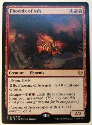 Phoenix of Ash 2x FOIL THB MTG Theros Beyond Death Rare MINT red Phoenix of Ash 2x FOIL THB MTG Theros Beyond Death Rare MINT red