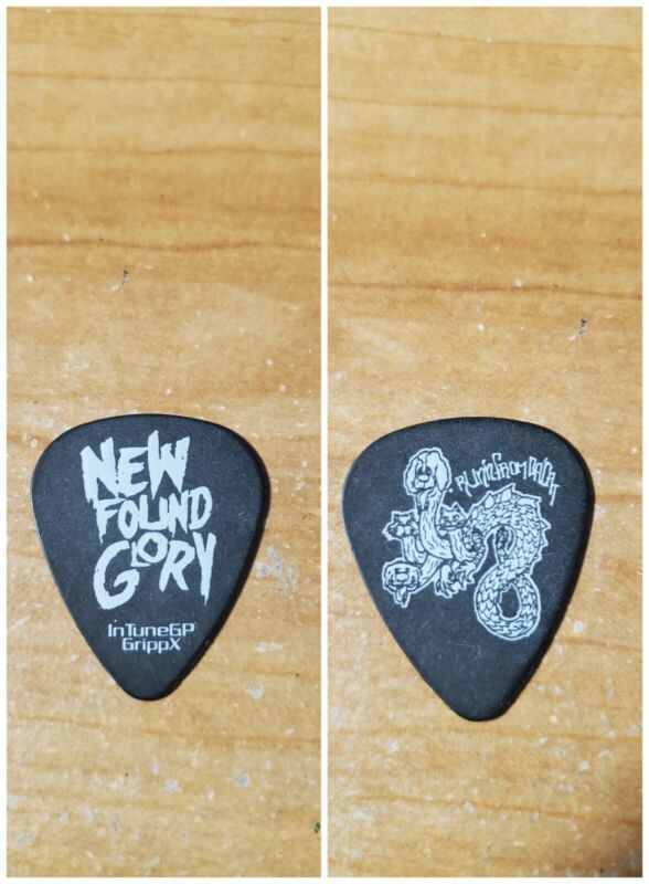 New Found Glory NFG Ian Grushka Runin from Dacat black Tour Band Guitar Pick