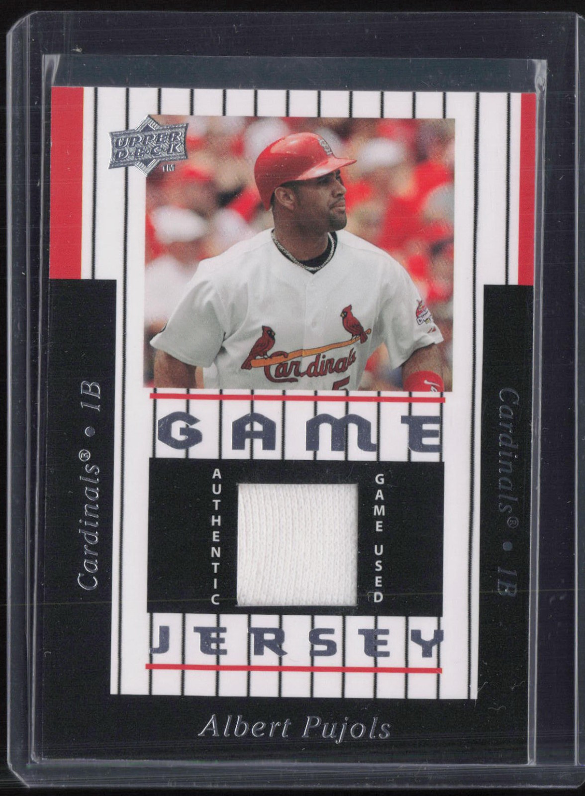 2008 Upper Deck UD Game Jersey Albert Pujols Game Used Jersey