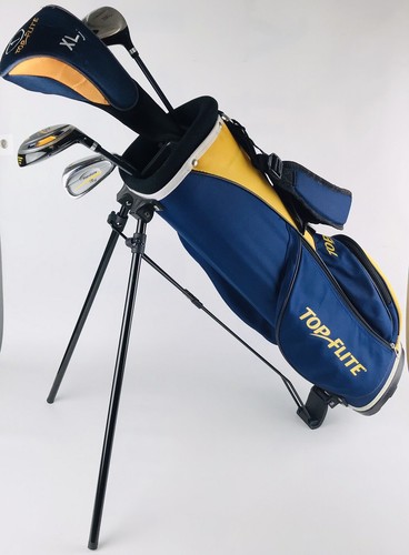 Top Flight XLj RH Junior Kids Youth Golf  4 Golf Club Set w/Bag Flex shafts