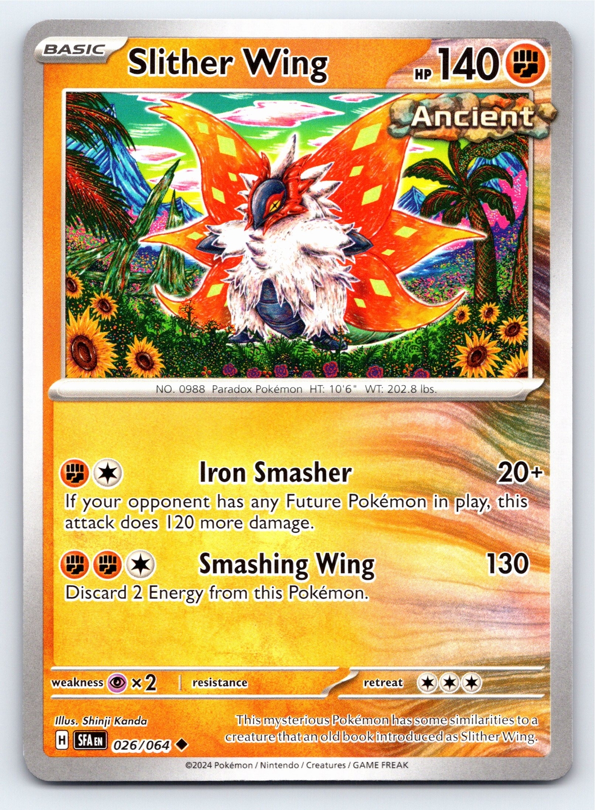 Slither Wing 026/064 Uncommon Shrouded Fable Pokemon Card Slither Wing 026/064 Uncommon Shrouded Fable Pokemon Card