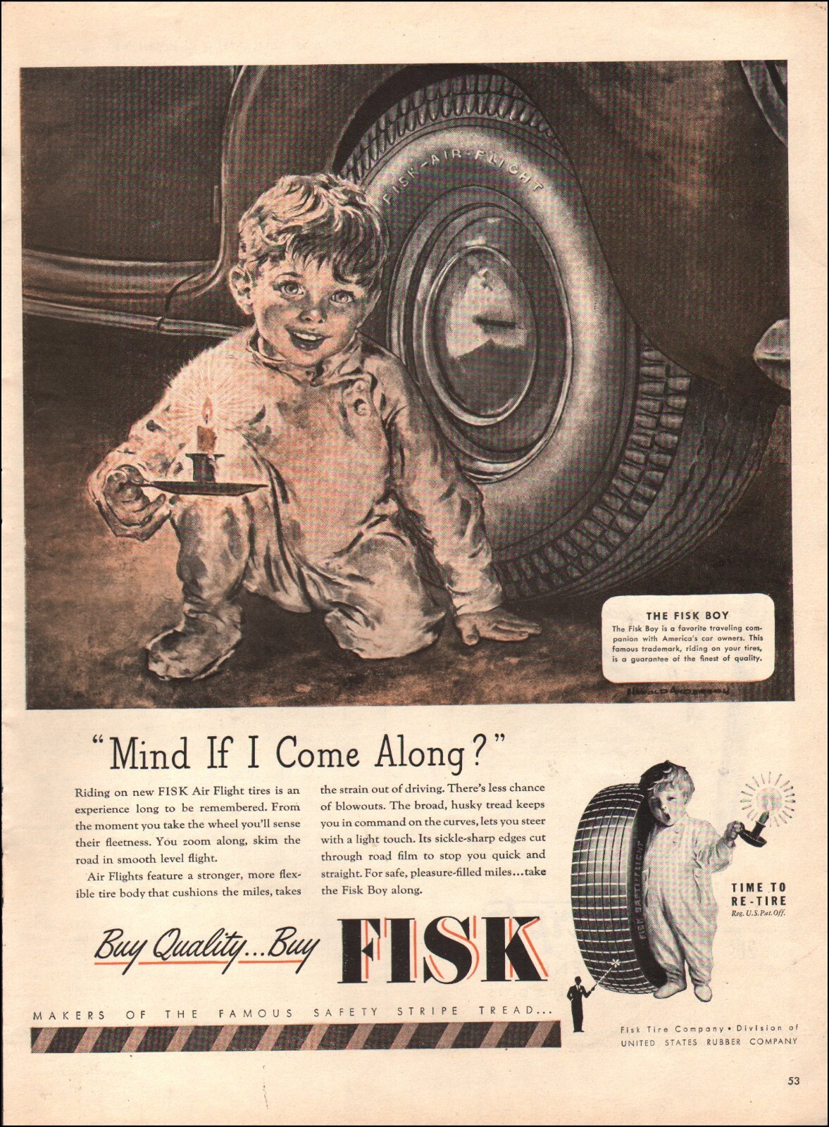 画材 1946 vintage AD for FISK Auto Tires 1946 Vintage ad FISK Tires retro wheel Art Car Auto Vehicle