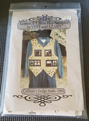 NEW Eileen's Design Studio Lesson 2 Mini-Flip Sampler in Vest and Learn