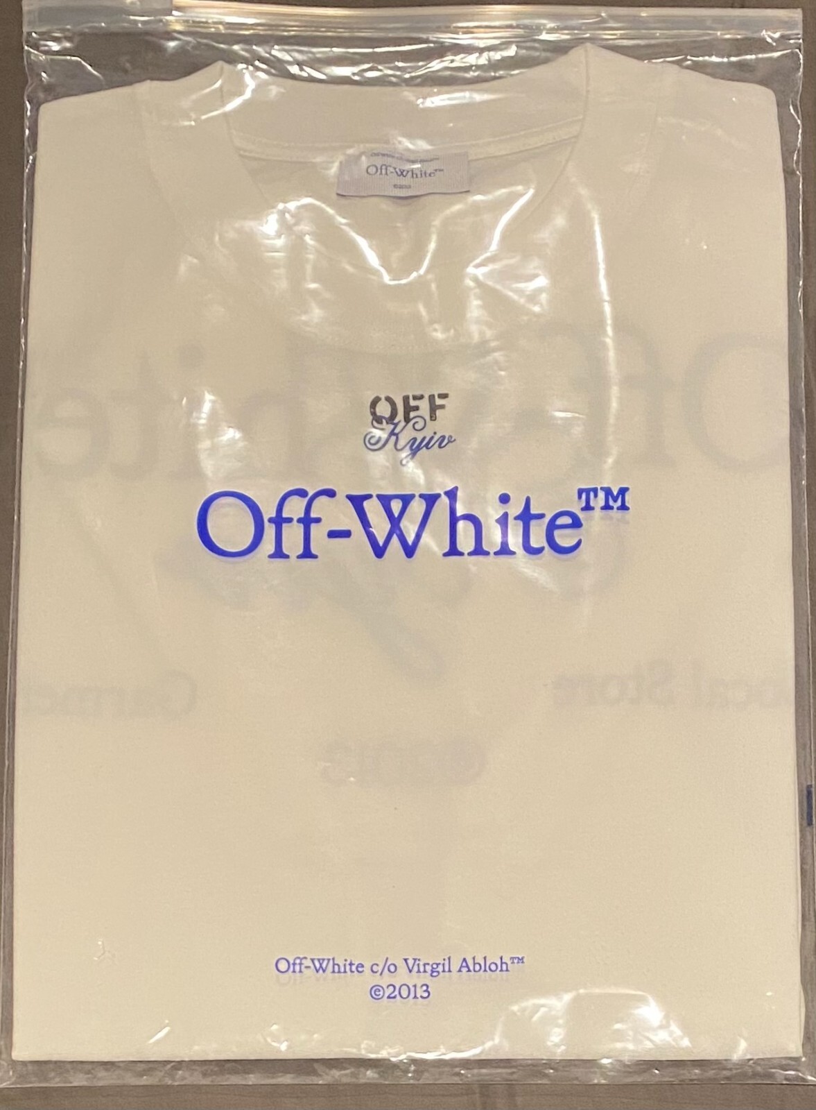 Pre-owned Off-white Off White Kyiv Local Store Garment Tee White Size [l]