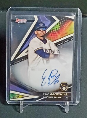 2022 Bowman's Best of 2022 Autographs Eric Brown Jr Brewers #B22-EB