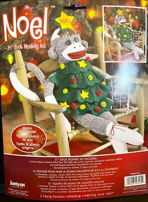 Janlynn Christmas NOEL 21'' Sock Monkey Kit #0465-62