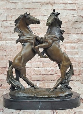 Large HOT CAST Horse Stallion Bronze Sculpture Art Deco Statue Decor Figurine