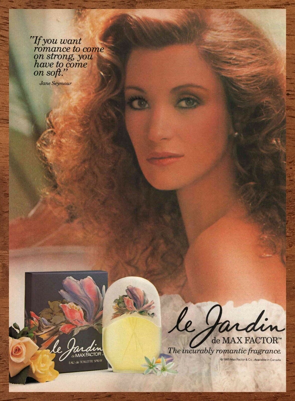 1986 Max Factor Le Jardin Fragrance Vintage Print Ad/Poster Jane Seymour  80s 縺ｮeBay蜈ｬ隱肴ｵｷ螟夜�夊ｲｩ�ｽ懊そ繧ｫ繧､繝｢繝ｳ