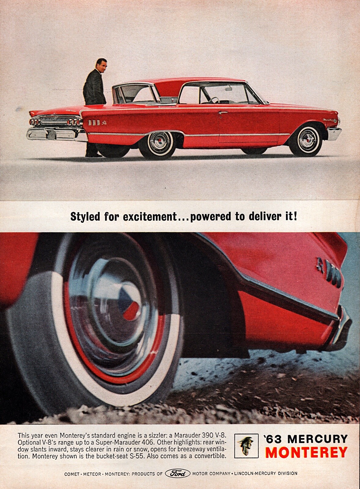 meerページ 1963 Mercury Monterey Breezeway Original Color Print Ad | eBay