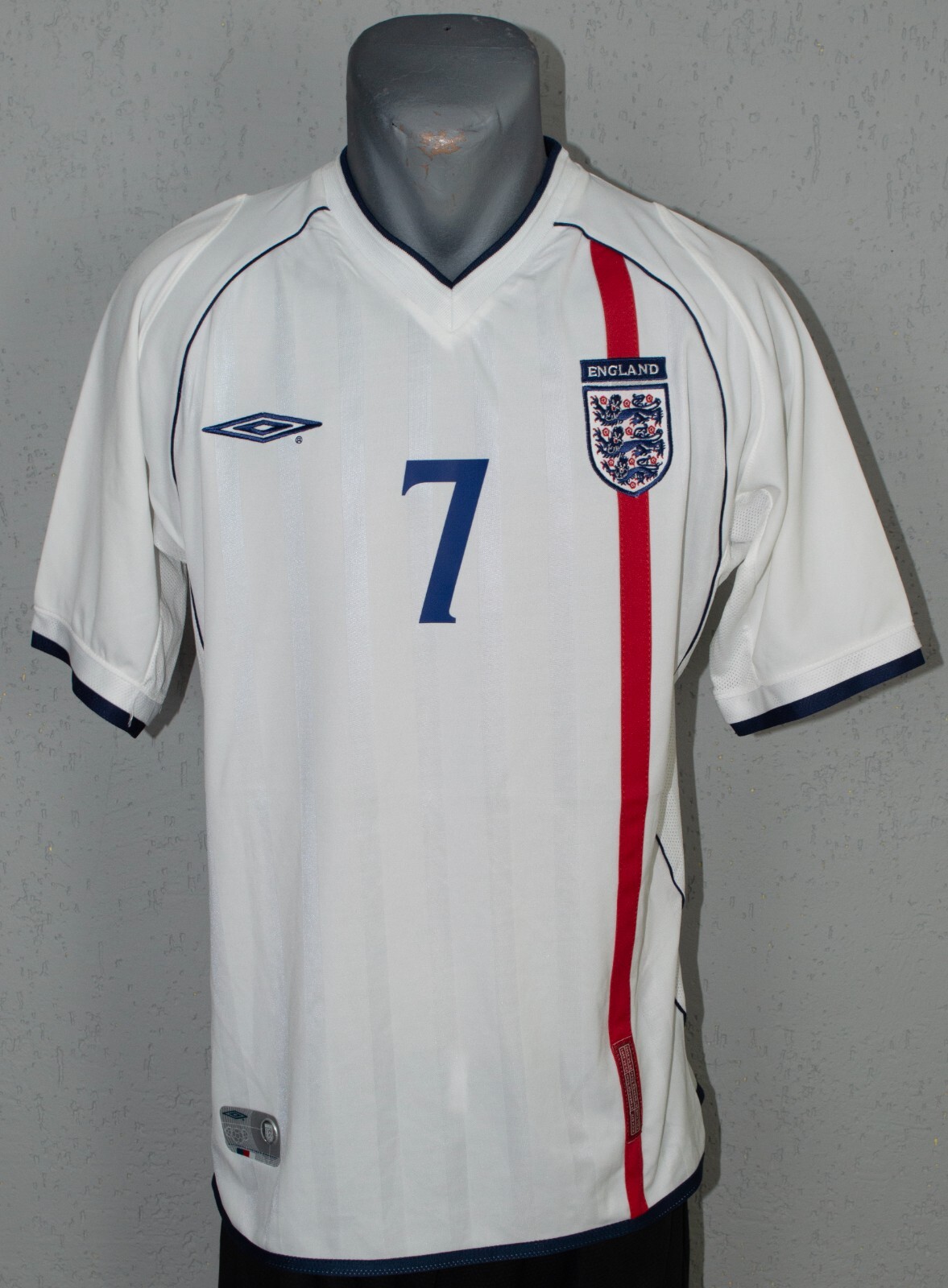 2002 UMBRO ENGLAND代表 BECKHAM  ユニフォーム 2002 Umbro England Home Soccer Jersey David Beckham Men XL