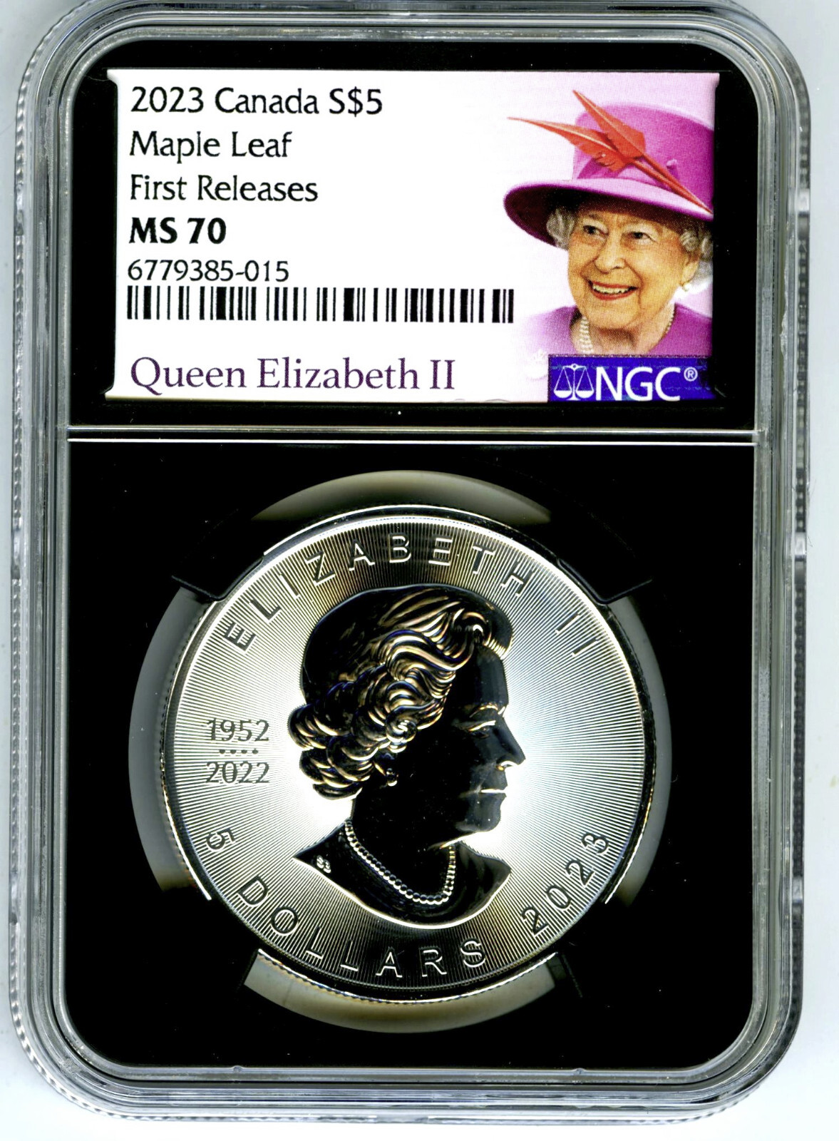 2023 $5 CANADA 1 OZ .9999 SILVER MAPLE LEAF NGC MS70 QUEEN