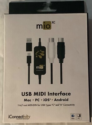 iConnectivity mioXC 1x1 USB-C MIDI, DIN-MIDI Interface Sealed New