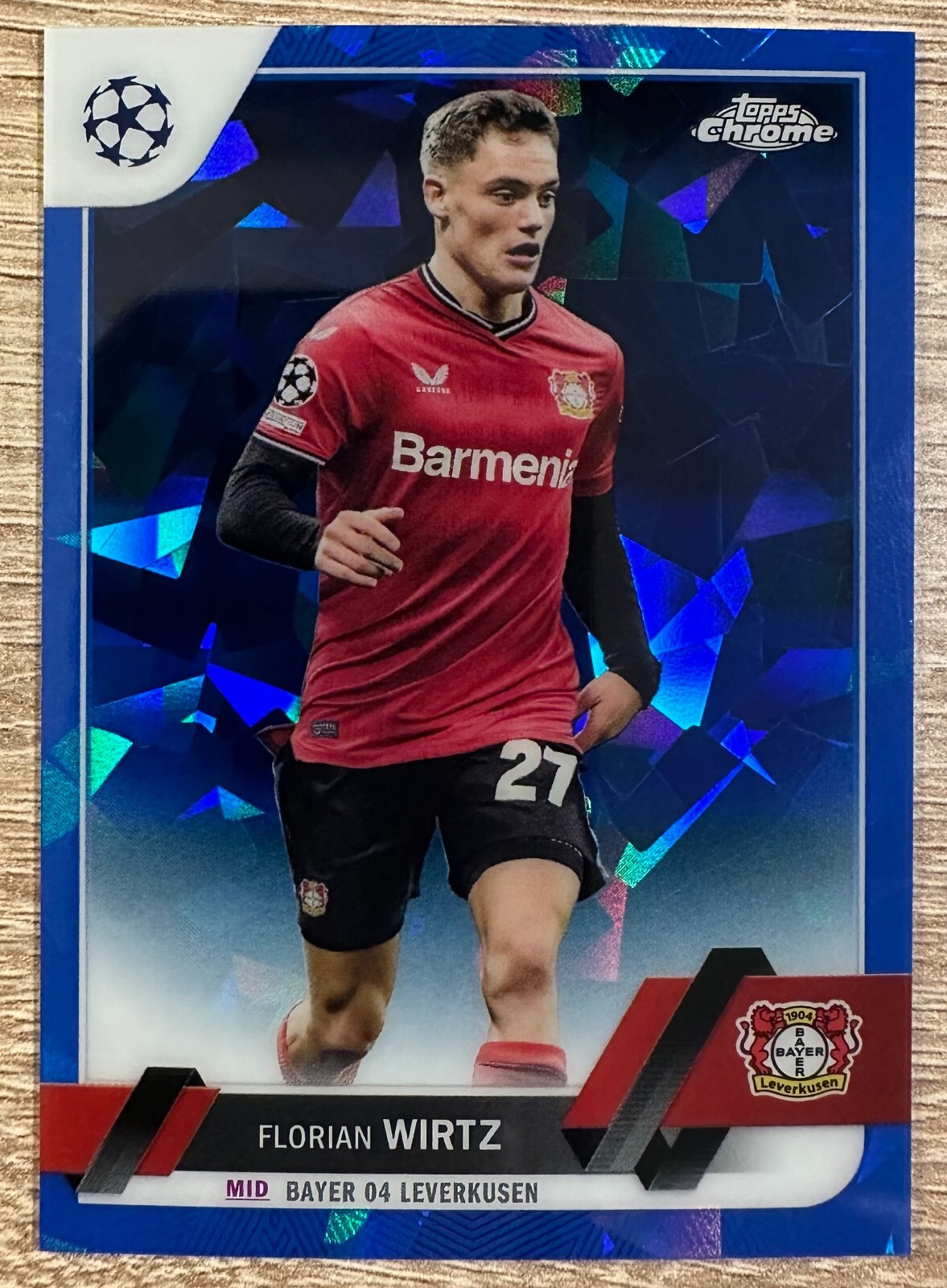 FLORIAN WIRTZ 2022-23 TOPPS CHROME SAPPHIRE UCC #27 BAYER 04