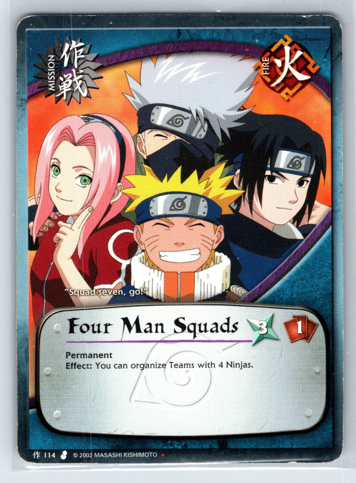 2002 Four Man Squads #114 Unlimited Edition Naruto CCG | eBay