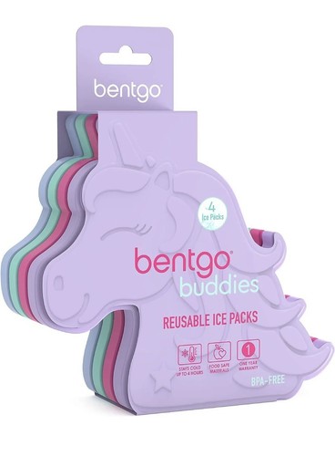 Bentgo Buddies Reusable Ice Packs - Slim for Lunch Boxes, Bags, and Coolers Mult