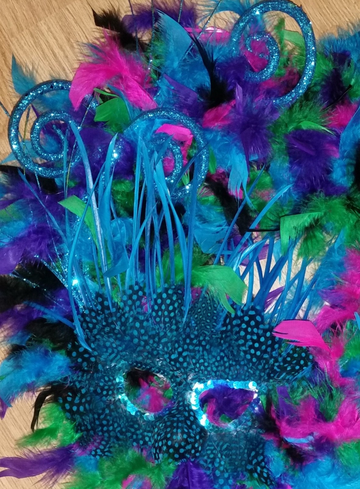 Mardi Gras Feather Wreath Mardi Gras door wreath Mardi Gras Mask Door Wreath